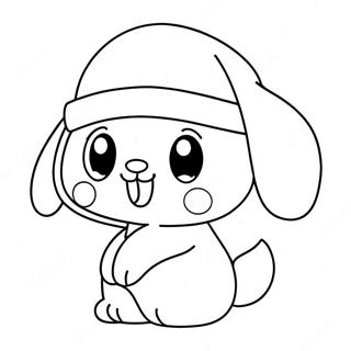 Pagina Para Colorear De Cinnamoroll Con Gorro De Santa 20963-19385