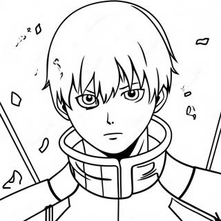 Pagina Para Colorear De Kaneki Ken En Batalla 20973-19396