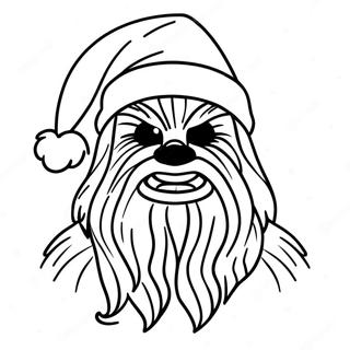 Pagina Para Colorear De Chewbacca Con Gorro De Santa 21003-19417