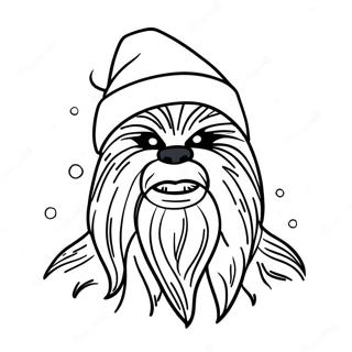 Pagina Para Colorear De Chewbacca Con Gorro De Santa 21003-19419