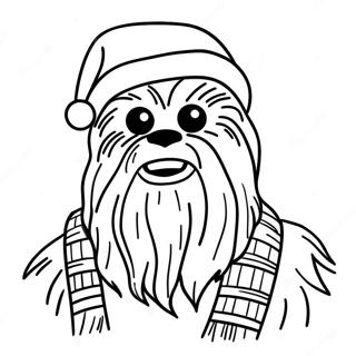 Pagina Para Colorear De Chewbacca Con Gorro De Santa 21003-19420