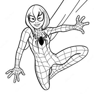 Pagina Para Colorear De Gwen Stacy En Disfraz De Spider Man 21023-19434