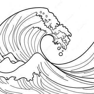 Pagina Para Colorear De Una Ola Masiva De Tsunami 21033-19442