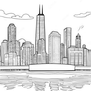 Pagina Para Colorear Del Horizonte De Chicago 21092-19484