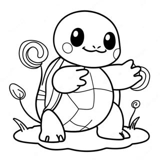 Squirtle Páginas Para Colorear