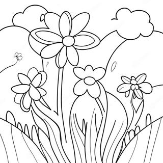 Pagina Para Colorear De Flores De Primavera 21123-19509