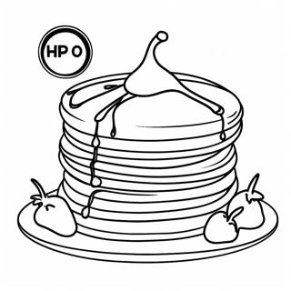 Pagina Para Colorear De Pancakes De Ihop Con Jarabe 21143-19527