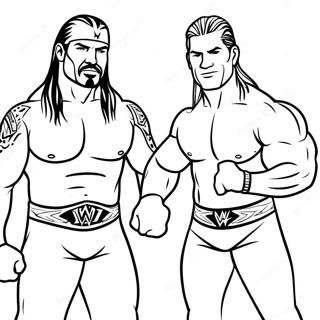 Pagina Para Colorear De Superestrellas De La Wwe En Accion 21273-19630