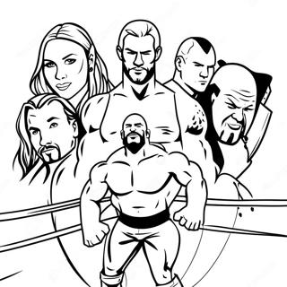 Pagina Para Colorear De Superestrellas De La Wwe En Accion 21273-19631