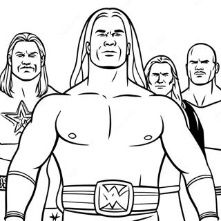 Pagina Para Colorear De Superestrellas De La Wwe En Accion 21273-19632