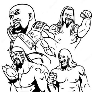 Pagina Para Colorear De Superestrellas De Wwe En Accion 21373-19711