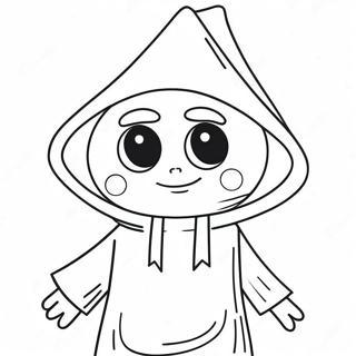 Pagina Para Colorear De Un Personaje Espeluznante De Little Nightmares 21403-19733