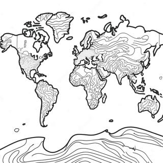 Pagina Para Colorear De Un Mapa Del Mundo Colorido 21423-19752