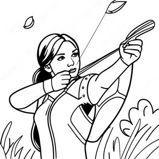 Pagina Para Colorear De Katniss Everdeen En Accion 21563-19864