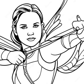 Pagina Para Colorear De Katniss Everdeen En Accion 21563-20006