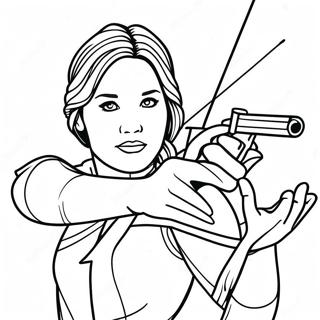 Pagina Para Colorear De Katniss Everdeen En Accion 21563-20008