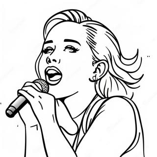 Pagina Para Colorear De Miley Cyrus Cantando En El Escenario 21613-19901