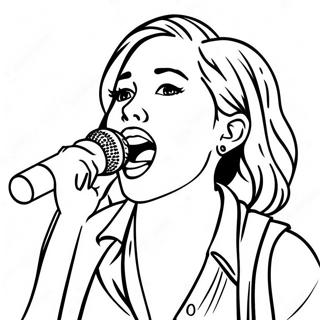 Pagina Para Colorear De Miley Cyrus Cantando En El Escenario 21613-19902