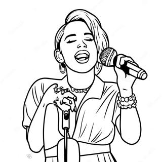 Pagina Para Colorear De Miley Cyrus Cantando En El Escenario 21613-20047