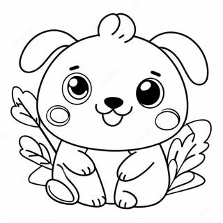 Pagina Para Colorear De Adorable Doodle De Animal Kawaii 21783-20181