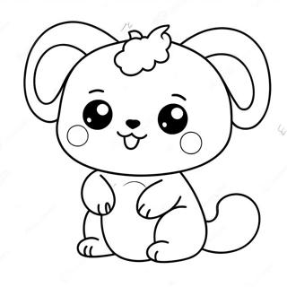 Pagina Para Colorear De Adorable Doodle De Animal Kawaii 21783-20184