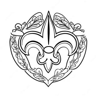 Pagina Para Colorear Del Logo De Los New Orleans Saints 21832-20220