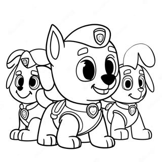 Paw Patrol Pascua Páginas Para Colorear