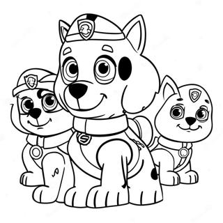 Pagina Para Colorear De Pascua De Los Encantadores Personajes De Paw Patrol 21873-20253