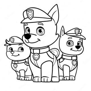 Pagina Para Colorear De Pascua De Los Encantadores Personajes De Paw Patrol 21873-20255