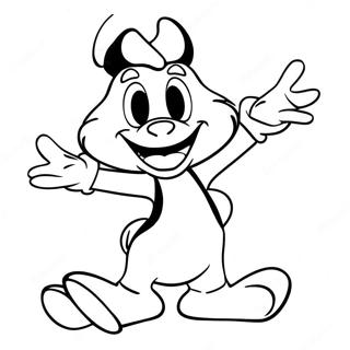 Pagina Para Colorear De Yakko Warner En Una Pose Divertida 21893-20269