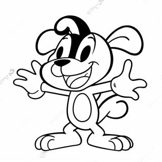 Pagina Para Colorear De Yakko Warner En Una Pose Divertida 21893-20271