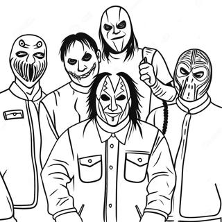 Pagina Para Colorear De Los Miembros De La Banda Slipknot 21923-20296