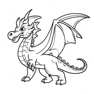 Pagina Para Colorear De Dragon De Fuego Majestuoso Volando 22094-20423