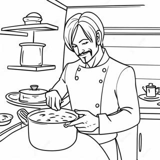 Pagina Para Colorear De Sanji Cocinando Comidas Deliciosas 22154-20469