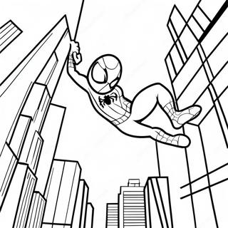 Pagina Para Colorear De Spider Man Balanceandose Por La Ciudad 22204-20510