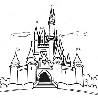 Castillo De Disney Páginas Para Colorear