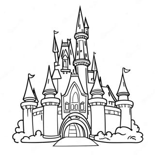 Pagina Para Colorear De Castillo Magico De Disney 2222-1821