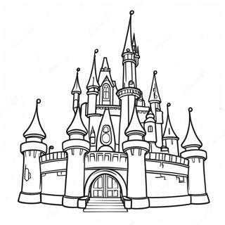 Pagina Para Colorear De Castillo Magico De Disney 2222-1822