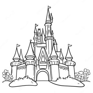 Pagina Para Colorear De Castillo Magico De Disney 2222-1824