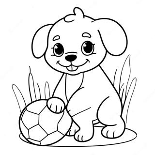 Pagina Para Colorear De Cachorro Jugueton Con Pelota 22244-20542