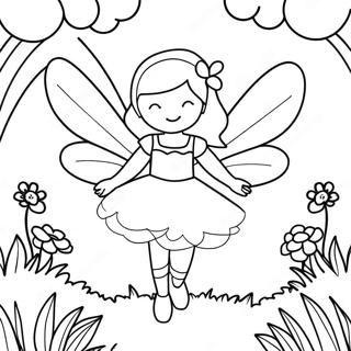 Pagina Para Colorear De Un Hada Magica En Un Jardin 22304-20590