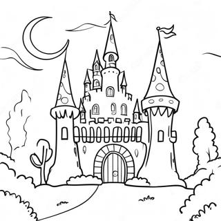 Pagina Para Colorear De Castillo Magico De Cuento De Hadas 2232-1830