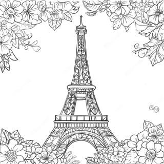 Pagina Para Colorear De La Torre Eiffel En Paris 22614-20837