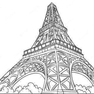 Pagina Para Colorear De La Torre Eiffel En Paris 22614-20838