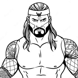 Pagina Para Colorear De Un Luchador De Wwe Lleno De Accion 22664-20877