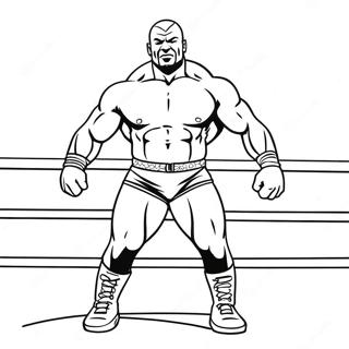 Pagina Para Colorear De Un Luchador De Wwe Lleno De Accion 22664-20879