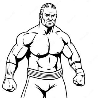 Pagina Para Colorear De Un Luchador De Wwe Lleno De Accion 22664-20880