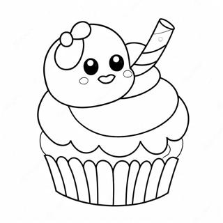 Pagina Para Colorear Cupcake Adorable 22694-20901