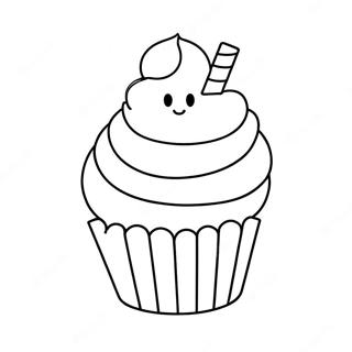 Pagina Para Colorear Cupcake Adorable 22694-20902