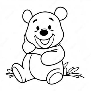 Pagina Para Colorear Winnie The Pooh Con Una Gran Sonrisa 22744-20933